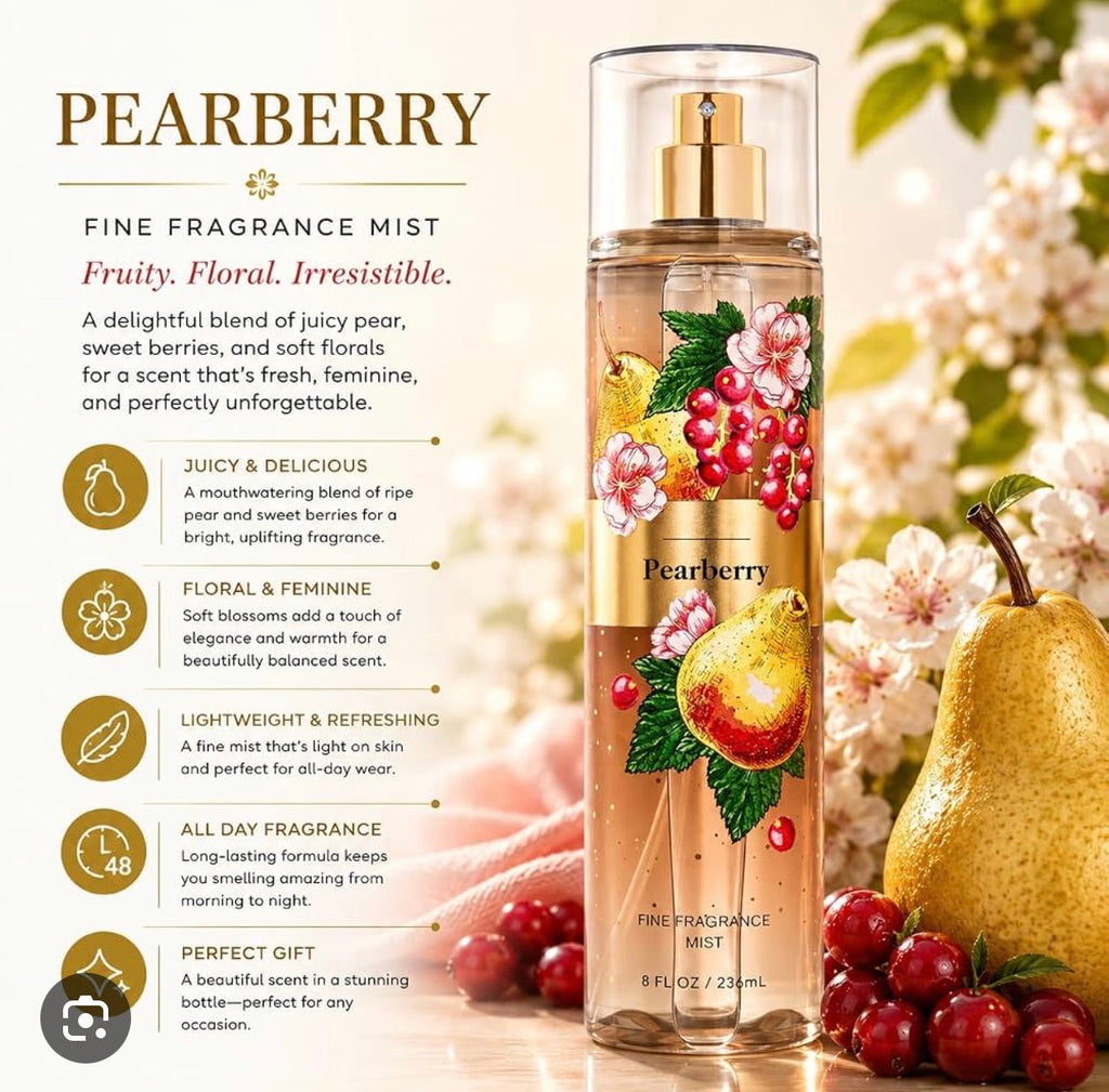 Bath & Body Works Pearberry Fragrance Mist 8 fl oz