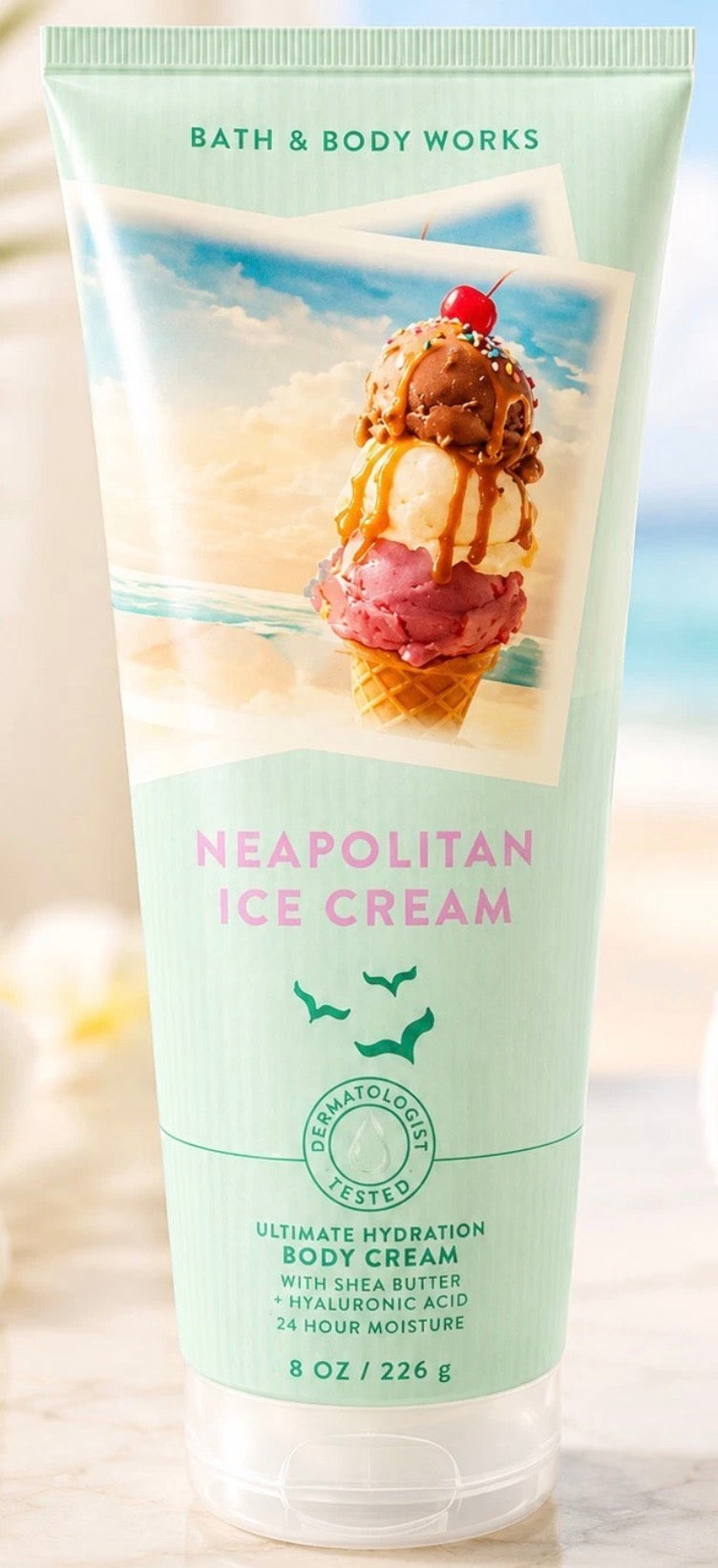Bath & Body Works Neapolitan Ice Cream Body Cream 8 oz